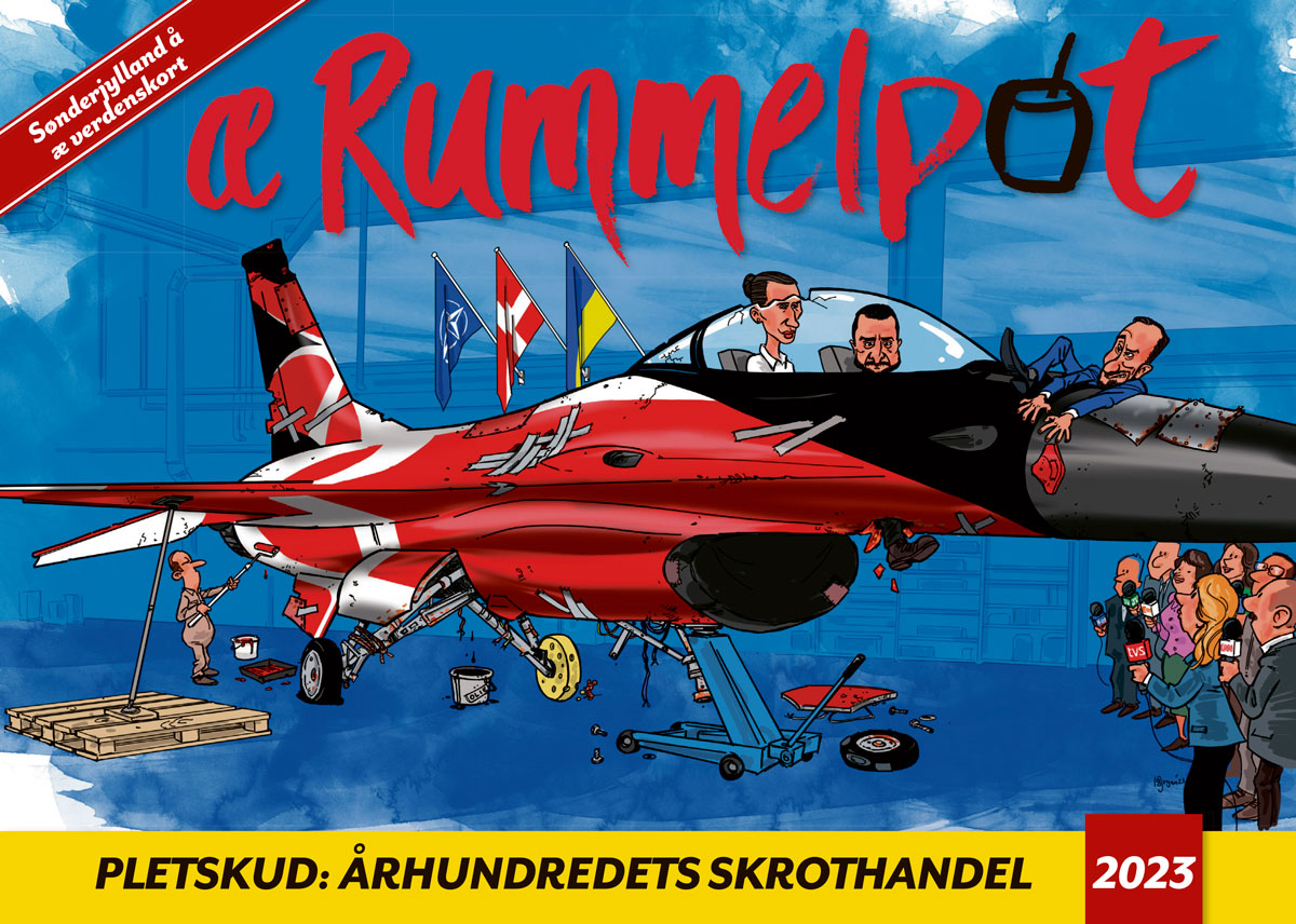 Forside af æ Rummelpot 2023. Pletskud: Årets skrothandel