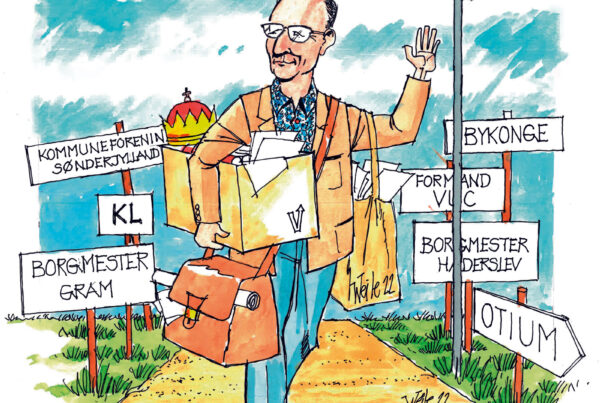 Æresrummelpot 2022. H.P.Geil - ÆRESRUMMEL-politikeren 2022. Tegnet af Ole Weile