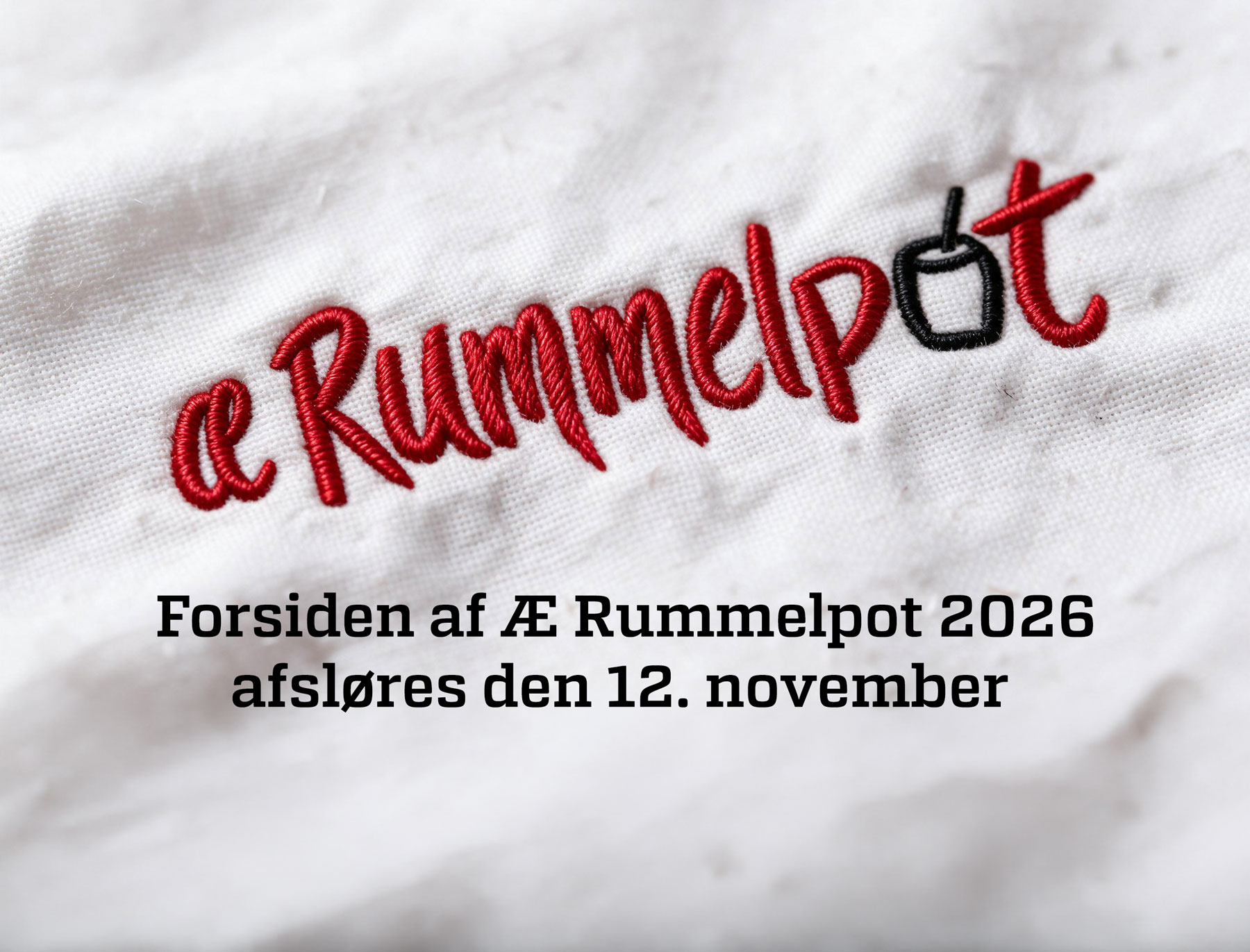 forsiden til Æ Rummelpot 2026 afsløres den 12. november